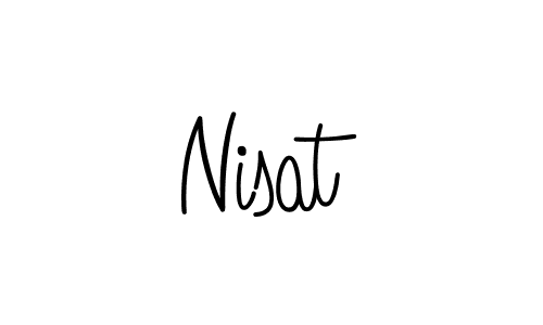 How to make Nisat signature? Angelique-Rose-font-FFP is a professional autograph style. Create handwritten signature for Nisat name. Nisat signature style 5 images and pictures png