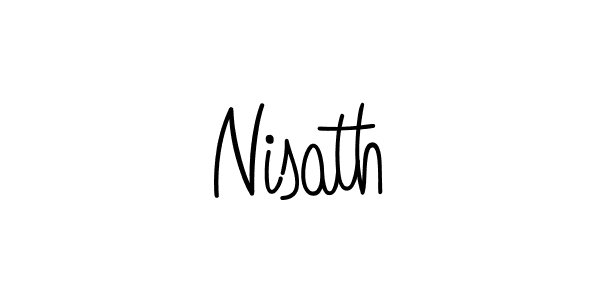 How to make Nisath name signature. Use Angelique-Rose-font-FFP style for creating short signs online. This is the latest handwritten sign. Nisath signature style 5 images and pictures png