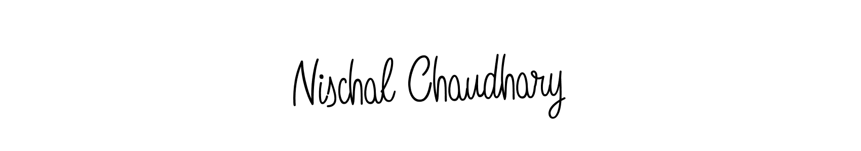 Design your own signature with our free online signature maker. With this signature software, you can create a handwritten (Angelique-Rose-font-FFP) signature for name Nischal Chaudhary. Nischal Chaudhary signature style 5 images and pictures png