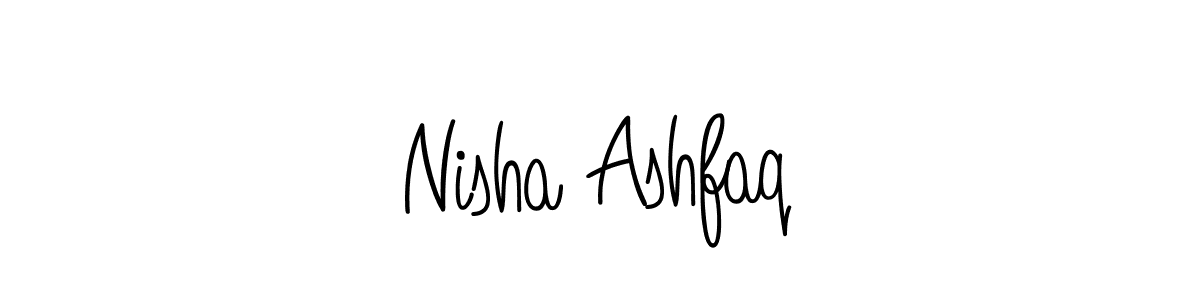 Use a signature maker to create a handwritten signature online. With this signature software, you can design (Angelique-Rose-font-FFP) your own signature for name Nisha Ashfaq. Nisha Ashfaq signature style 5 images and pictures png