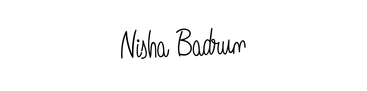It looks lik you need a new signature style for name Nisha Badrun. Design unique handwritten (Angelique-Rose-font-FFP) signature with our free signature maker in just a few clicks. Nisha Badrun signature style 5 images and pictures png