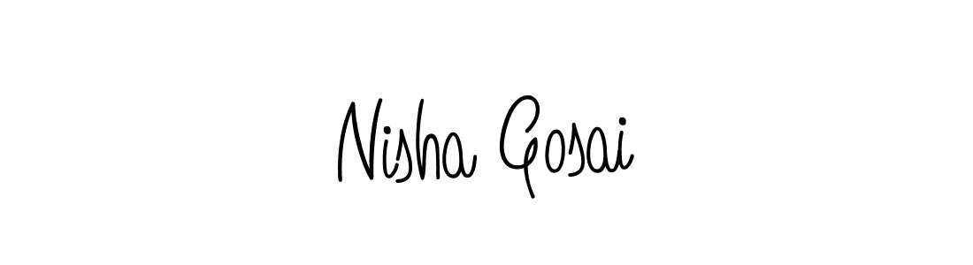 if you are searching for the best signature style for your name Nisha Gosai. so please give up your signature search. here we have designed multiple signature styles  using Angelique-Rose-font-FFP. Nisha Gosai signature style 5 images and pictures png