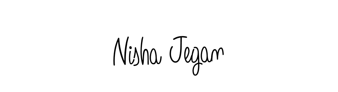 Angelique-Rose-font-FFP is a professional signature style that is perfect for those who want to add a touch of class to their signature. It is also a great choice for those who want to make their signature more unique. Get Nisha Jegan name to fancy signature for free. Nisha Jegan signature style 5 images and pictures png