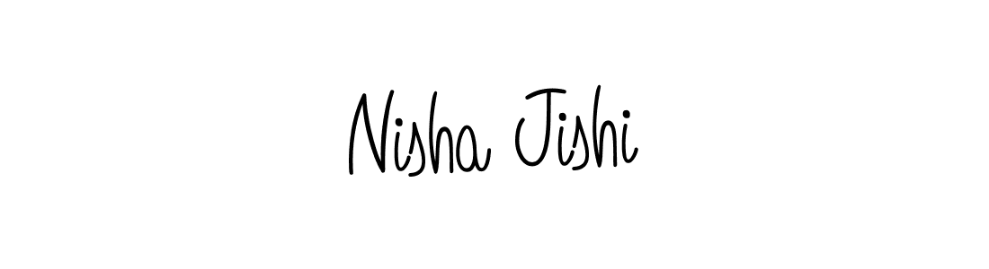 Create a beautiful signature design for name Nisha Jishi. With this signature (Angelique-Rose-font-FFP) fonts, you can make a handwritten signature for free. Nisha Jishi signature style 5 images and pictures png