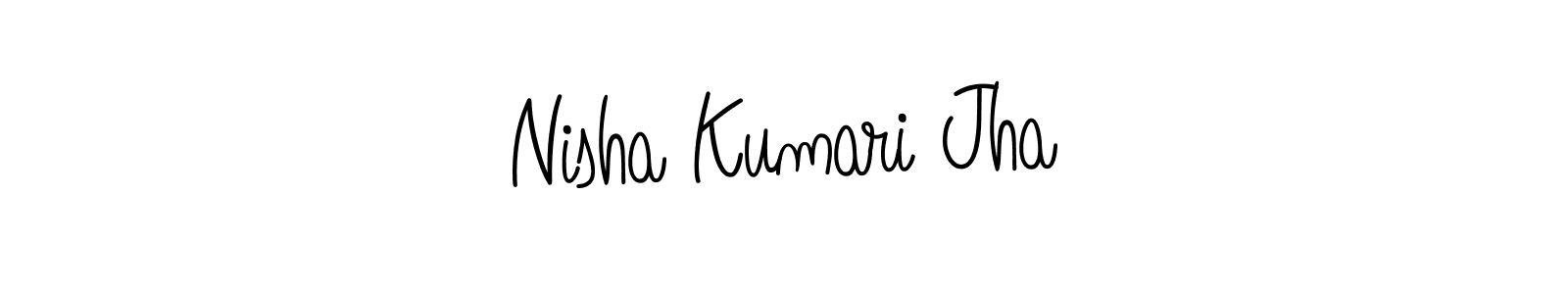 Make a beautiful signature design for name Nisha Kumari Jha. With this signature (Angelique-Rose-font-FFP) style, you can create a handwritten signature for free. Nisha Kumari Jha signature style 5 images and pictures png