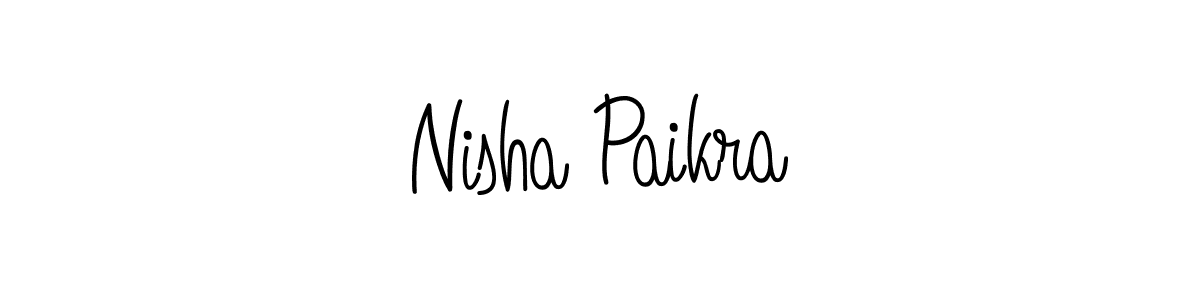 You should practise on your own different ways (Angelique-Rose-font-FFP) to write your name (Nisha Paikra) in signature. don't let someone else do it for you. Nisha Paikra signature style 5 images and pictures png