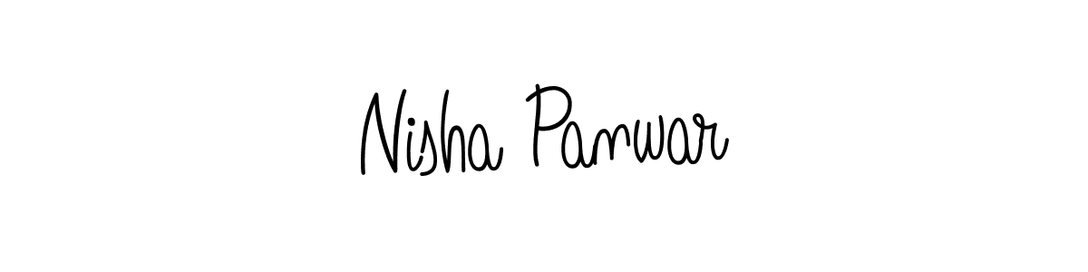 How to make Nisha Panwar name signature. Use Angelique-Rose-font-FFP style for creating short signs online. This is the latest handwritten sign. Nisha Panwar signature style 5 images and pictures png