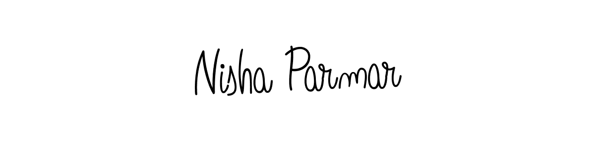 Nisha Parmar stylish signature style. Best Handwritten Sign (Angelique-Rose-font-FFP) for my name. Handwritten Signature Collection Ideas for my name Nisha Parmar. Nisha Parmar signature style 5 images and pictures png