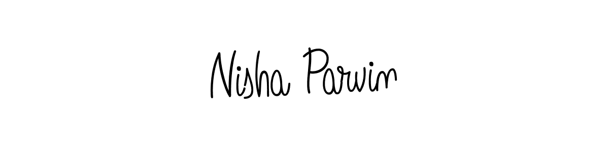 How to make Nisha Parvin name signature. Use Angelique-Rose-font-FFP style for creating short signs online. This is the latest handwritten sign. Nisha Parvin signature style 5 images and pictures png