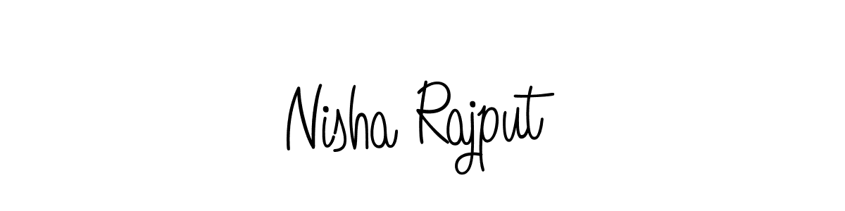 Use a signature maker to create a handwritten signature online. With this signature software, you can design (Angelique-Rose-font-FFP) your own signature for name Nisha Rajput. Nisha Rajput signature style 5 images and pictures png