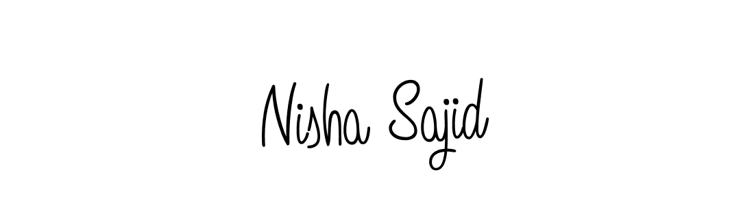 Create a beautiful signature design for name Nisha Sajid. With this signature (Angelique-Rose-font-FFP) fonts, you can make a handwritten signature for free. Nisha Sajid signature style 5 images and pictures png