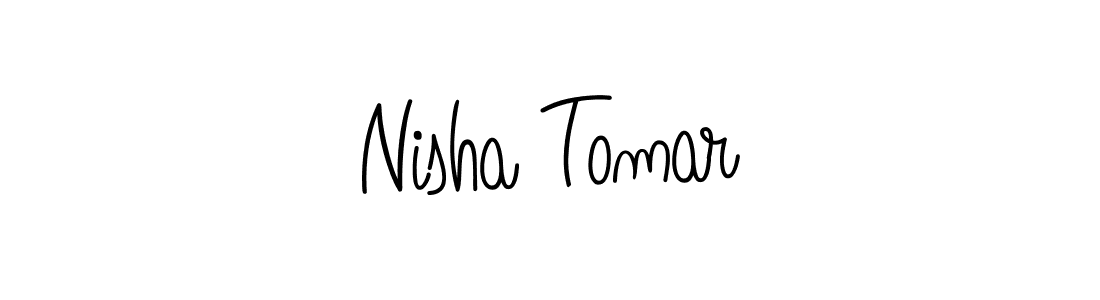 if you are searching for the best signature style for your name Nisha Tomar. so please give up your signature search. here we have designed multiple signature styles  using Angelique-Rose-font-FFP. Nisha Tomar signature style 5 images and pictures png