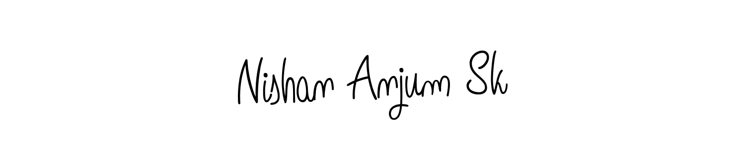 How to Draw Nishan Anjum Sk signature style? Angelique-Rose-font-FFP is a latest design signature styles for name Nishan Anjum Sk. Nishan Anjum Sk signature style 5 images and pictures png