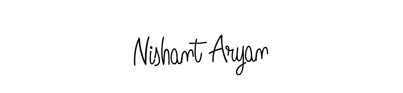 Use a signature maker to create a handwritten signature online. With this signature software, you can design (Angelique-Rose-font-FFP) your own signature for name Nishant Aryan. Nishant Aryan signature style 5 images and pictures png