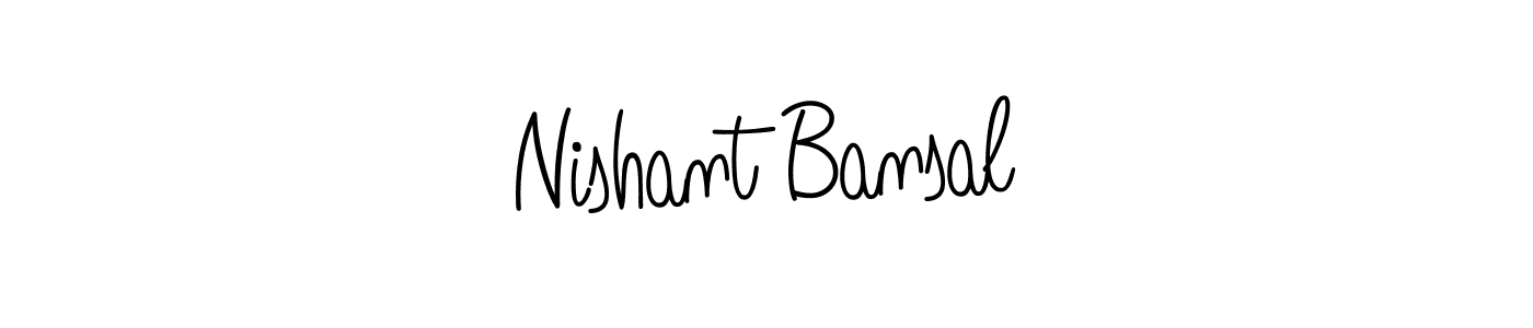 Nishant Bansal stylish signature style. Best Handwritten Sign (Angelique-Rose-font-FFP) for my name. Handwritten Signature Collection Ideas for my name Nishant Bansal. Nishant Bansal signature style 5 images and pictures png