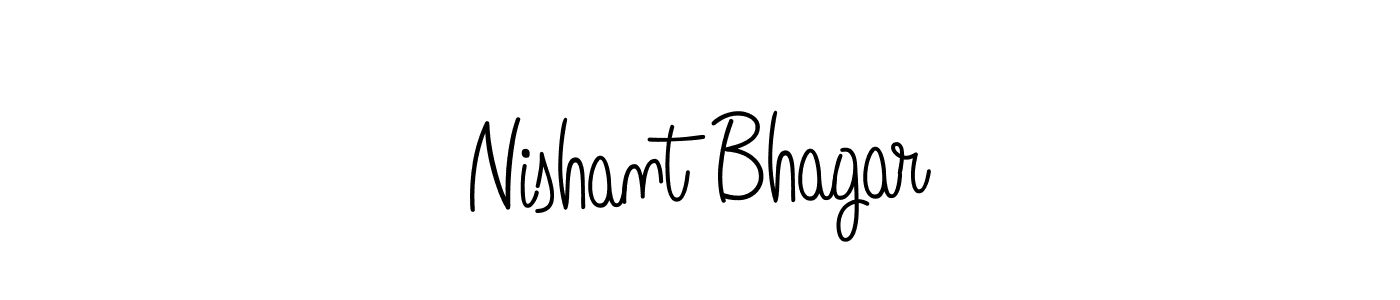 How to make Nishant Bhagar name signature. Use Angelique-Rose-font-FFP style for creating short signs online. This is the latest handwritten sign. Nishant Bhagar signature style 5 images and pictures png