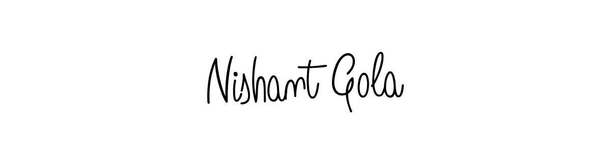 if you are searching for the best signature style for your name Nishant Gola. so please give up your signature search. here we have designed multiple signature styles  using Angelique-Rose-font-FFP. Nishant Gola signature style 5 images and pictures png