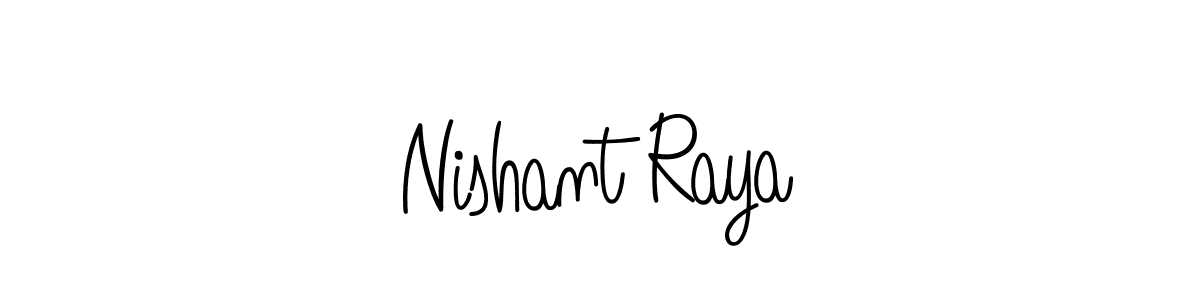 How to make Nishant Raya name signature. Use Angelique-Rose-font-FFP style for creating short signs online. This is the latest handwritten sign. Nishant Raya signature style 5 images and pictures png