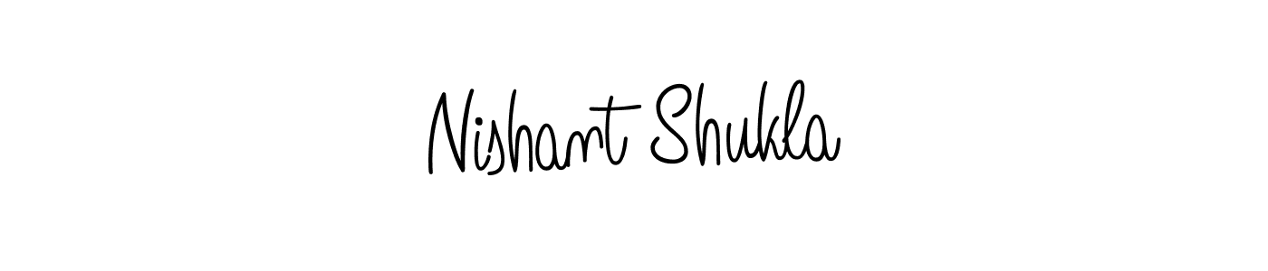 The best way (Angelique-Rose-font-FFP) to make a short signature is to pick only two or three words in your name. The name Nishant Shukla include a total of six letters. For converting this name. Nishant Shukla signature style 5 images and pictures png