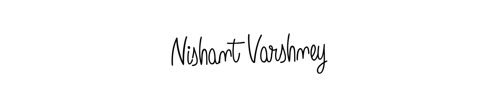 How to make Nishant Varshney name signature. Use Angelique-Rose-font-FFP style for creating short signs online. This is the latest handwritten sign. Nishant Varshney signature style 5 images and pictures png