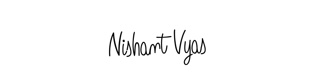 Design your own signature with our free online signature maker. With this signature software, you can create a handwritten (Angelique-Rose-font-FFP) signature for name Nishant Vyas. Nishant Vyas signature style 5 images and pictures png