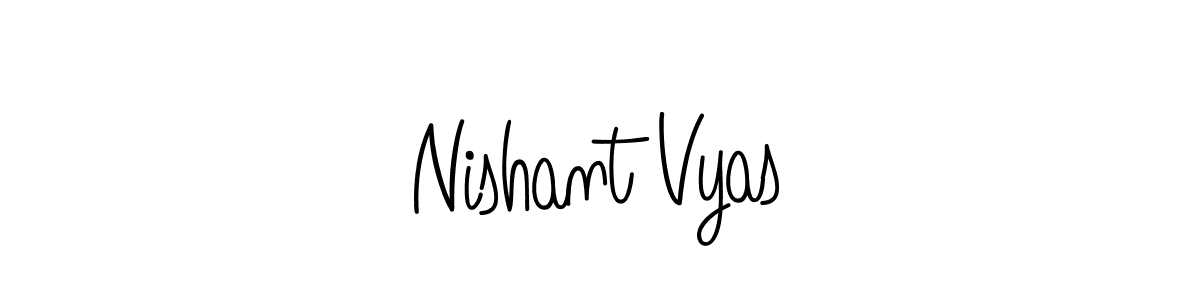 Design your own signature with our free online signature maker. With this signature software, you can create a handwritten (Angelique-Rose-font-FFP) signature for name Nishant Vyas. Nishant Vyas signature style 5 images and pictures png