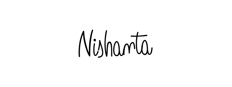 Nishanta stylish signature style. Best Handwritten Sign (Angelique-Rose-font-FFP) for my name. Handwritten Signature Collection Ideas for my name Nishanta. Nishanta signature style 5 images and pictures png