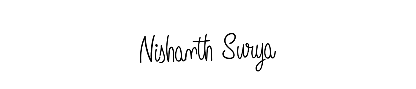 This is the best signature style for the Nishanth Surya name. Also you like these signature font (Angelique-Rose-font-FFP). Mix name signature. Nishanth Surya signature style 5 images and pictures png