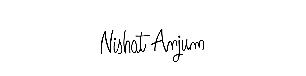 How to make Nishat Anjum signature? Angelique-Rose-font-FFP is a professional autograph style. Create handwritten signature for Nishat Anjum name. Nishat Anjum signature style 5 images and pictures png