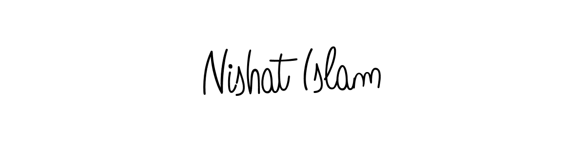 The best way (Angelique-Rose-font-FFP) to make a short signature is to pick only two or three words in your name. The name Nishat Islam include a total of six letters. For converting this name. Nishat Islam signature style 5 images and pictures png