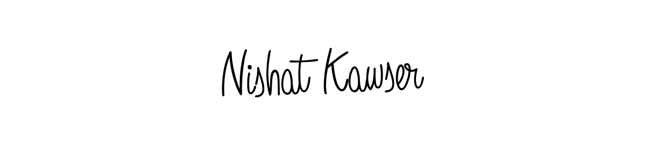 Nishat Kawser stylish signature style. Best Handwritten Sign (Angelique-Rose-font-FFP) for my name. Handwritten Signature Collection Ideas for my name Nishat Kawser. Nishat Kawser signature style 5 images and pictures png