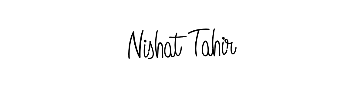 if you are searching for the best signature style for your name Nishat Tahir. so please give up your signature search. here we have designed multiple signature styles  using Angelique-Rose-font-FFP. Nishat Tahir signature style 5 images and pictures png