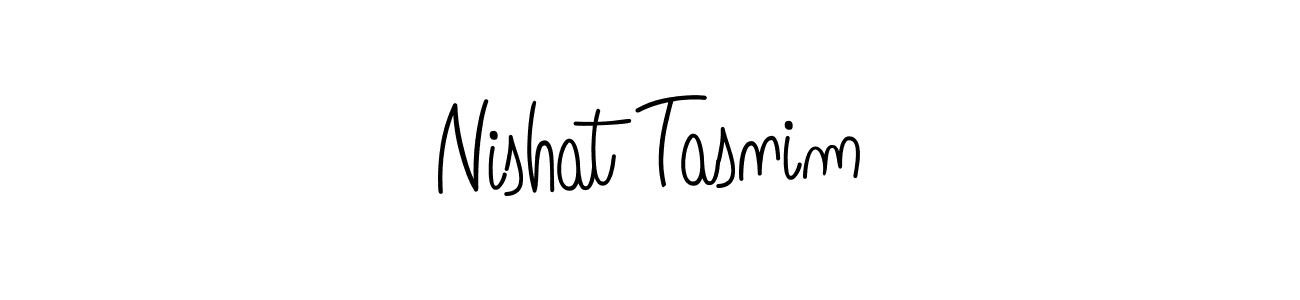 Use a signature maker to create a handwritten signature online. With this signature software, you can design (Angelique-Rose-font-FFP) your own signature for name Nishat Tasnim. Nishat Tasnim signature style 5 images and pictures png