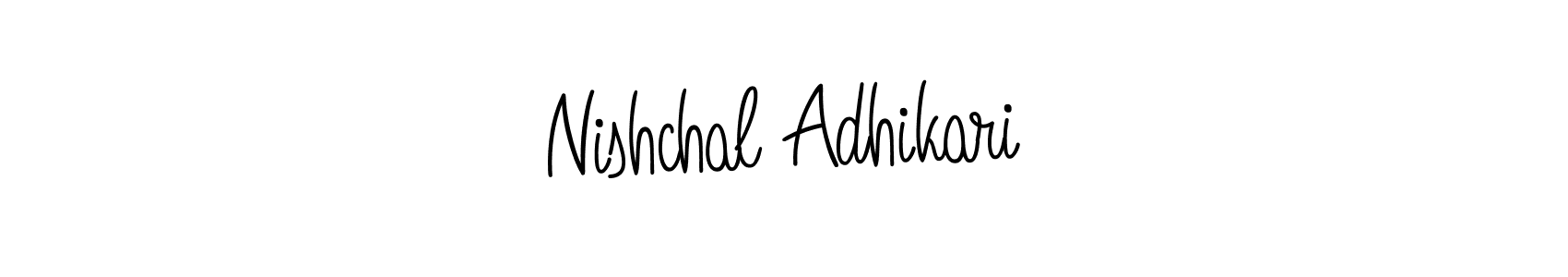 How to make Nishchal Adhikari signature? Angelique-Rose-font-FFP is a professional autograph style. Create handwritten signature for Nishchal Adhikari name. Nishchal Adhikari signature style 5 images and pictures png