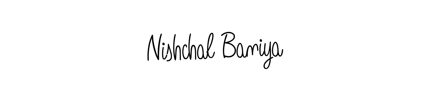 if you are searching for the best signature style for your name Nishchal Baniya. so please give up your signature search. here we have designed multiple signature styles  using Angelique-Rose-font-FFP. Nishchal Baniya signature style 5 images and pictures png