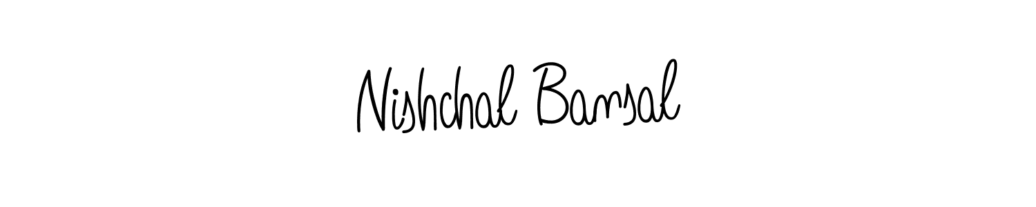 Make a beautiful signature design for name Nishchal Bansal. With this signature (Angelique-Rose-font-FFP) style, you can create a handwritten signature for free. Nishchal Bansal signature style 5 images and pictures png