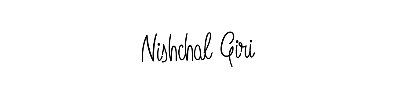 Make a beautiful signature design for name Nishchal Giri. With this signature (Angelique-Rose-font-FFP) style, you can create a handwritten signature for free. Nishchal Giri signature style 5 images and pictures png