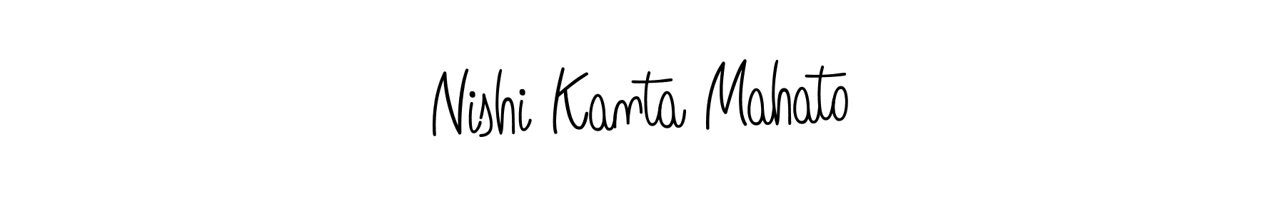 You should practise on your own different ways (Angelique-Rose-font-FFP) to write your name (Nishi Kanta Mahato) in signature. don't let someone else do it for you. Nishi Kanta Mahato signature style 5 images and pictures png