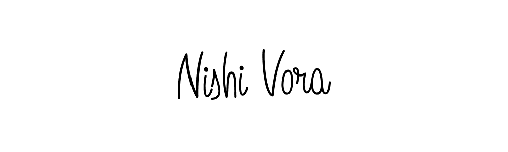 Nishi Vora stylish signature style. Best Handwritten Sign (Angelique-Rose-font-FFP) for my name. Handwritten Signature Collection Ideas for my name Nishi Vora. Nishi Vora signature style 5 images and pictures png