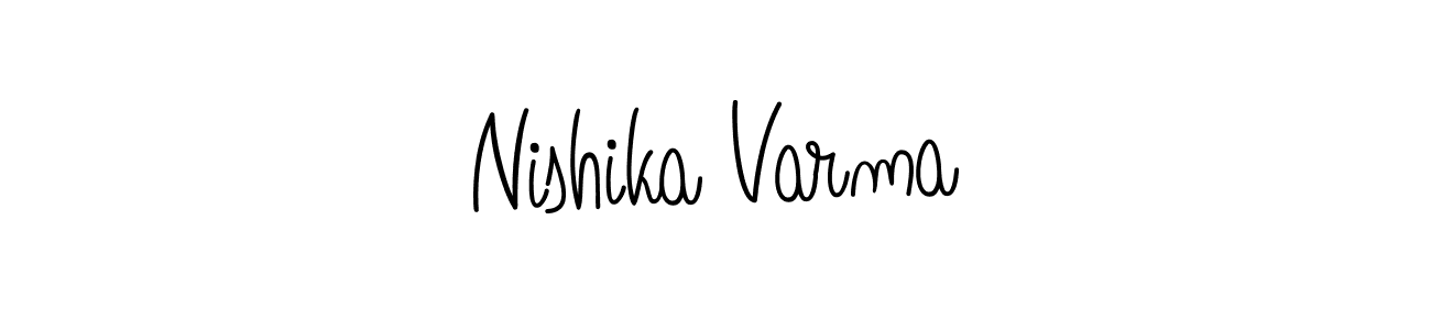 You should practise on your own different ways (Angelique-Rose-font-FFP) to write your name (Nishika Varma) in signature. don't let someone else do it for you. Nishika Varma signature style 5 images and pictures png