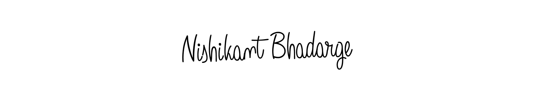 Make a beautiful signature design for name Nishikant Bhadarge. With this signature (Angelique-Rose-font-FFP) style, you can create a handwritten signature for free. Nishikant Bhadarge signature style 5 images and pictures png