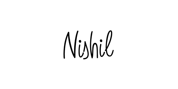 The best way (Angelique-Rose-font-FFP) to make a short signature is to pick only two or three words in your name. The name Nishil include a total of six letters. For converting this name. Nishil signature style 5 images and pictures png