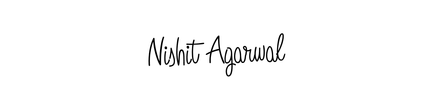Create a beautiful signature design for name Nishit Agarwal. With this signature (Angelique-Rose-font-FFP) fonts, you can make a handwritten signature for free. Nishit Agarwal signature style 5 images and pictures png