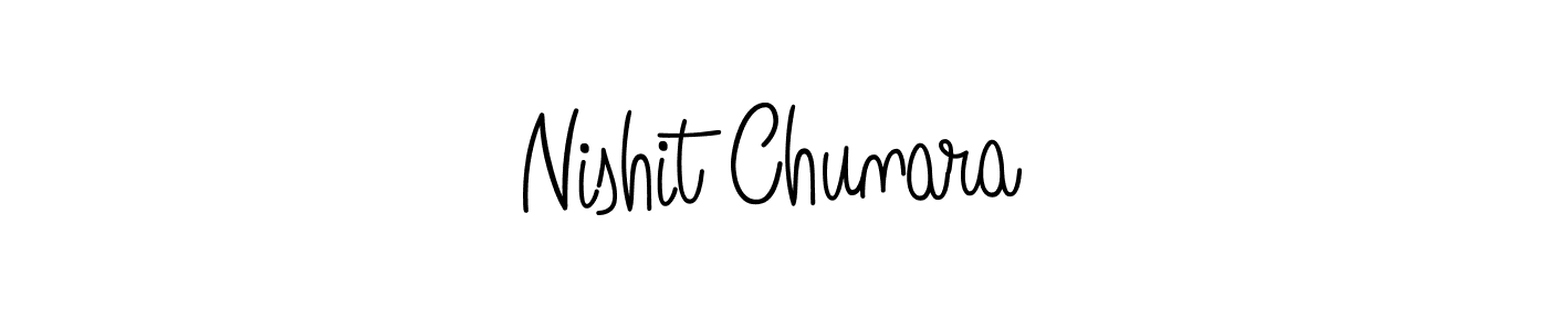 How to Draw Nishit Chunara signature style? Angelique-Rose-font-FFP is a latest design signature styles for name Nishit Chunara. Nishit Chunara signature style 5 images and pictures png