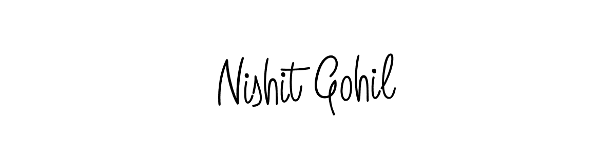 Once you've used our free online signature maker to create your best signature Angelique-Rose-font-FFP style, it's time to enjoy all of the benefits that Nishit Gohil name signing documents. Nishit Gohil signature style 5 images and pictures png