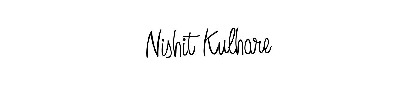 You should practise on your own different ways (Angelique-Rose-font-FFP) to write your name (Nishit Kulhare) in signature. don't let someone else do it for you. Nishit Kulhare signature style 5 images and pictures png