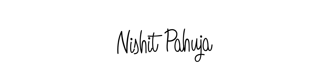 Design your own signature with our free online signature maker. With this signature software, you can create a handwritten (Angelique-Rose-font-FFP) signature for name Nishit Pahuja. Nishit Pahuja signature style 5 images and pictures png