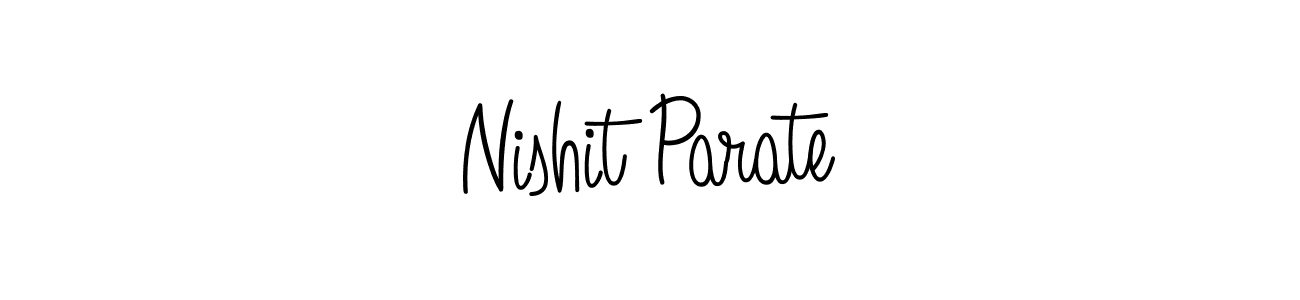 How to make Nishit Parate name signature. Use Angelique-Rose-font-FFP style for creating short signs online. This is the latest handwritten sign. Nishit Parate signature style 5 images and pictures png