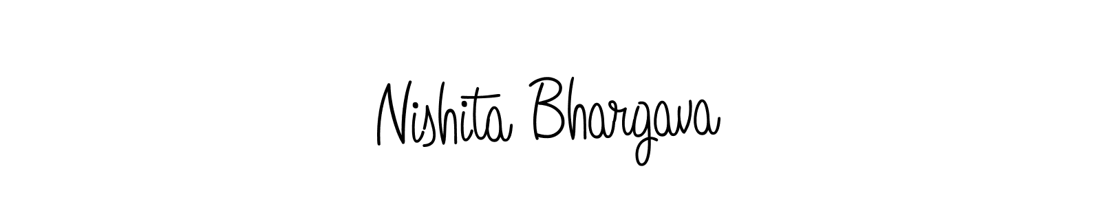 Create a beautiful signature design for name Nishita Bhargava. With this signature (Angelique-Rose-font-FFP) fonts, you can make a handwritten signature for free. Nishita Bhargava signature style 5 images and pictures png