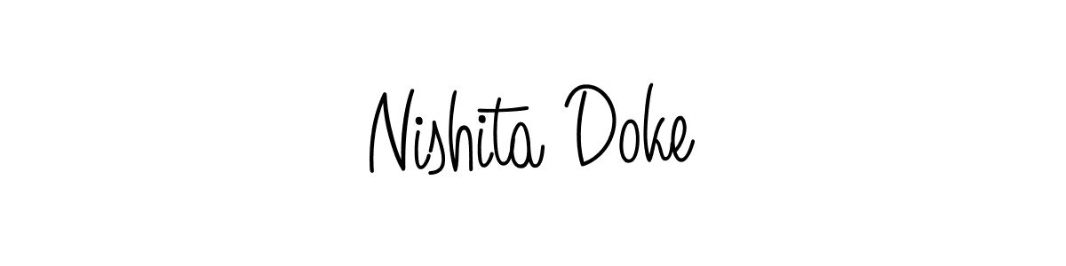 Create a beautiful signature design for name Nishita Doke. With this signature (Angelique-Rose-font-FFP) fonts, you can make a handwritten signature for free. Nishita Doke signature style 5 images and pictures png